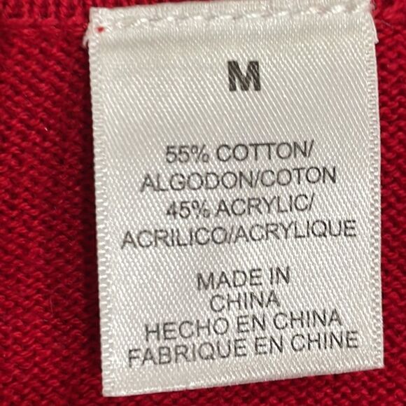 NWOT Alfred Dunner red and black sparkly sweater. Size M medium 8/10 - Picture 6 of 8